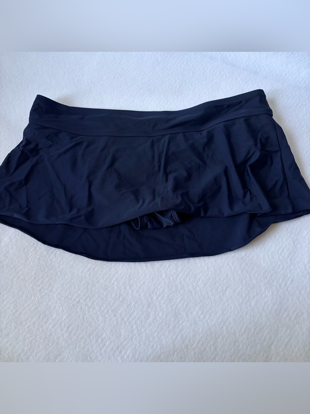 Kona Sol Navy Blue Swim Skirt Bottom High Coverage Tulip Hem Bikini Skort XL